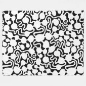 Perpetual Ant Boerderij V2 - Wit op zwart Fleece Deken (Voorkant (Horizontaal))