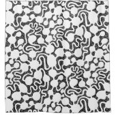 Perpetual Ant Boerderij - zwart en wit Douchegordijn (Voorkant)