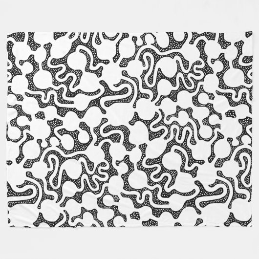 Perpetual Ant Boerderij - zwart en wit Fleece Deken (Voorkant (Horizontaal))