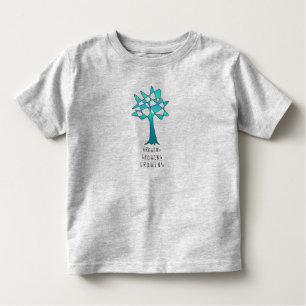 Perpetual Blue Green Tree Art "Growing" Kinder Shirts