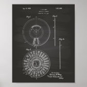 Perpetual Calendar 1925 Patent Art Chalkboard Poster (Voorkant)