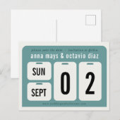 Perpetual Calendar bewaart het Briefkaart van de D (Voorkant / Achterkant)