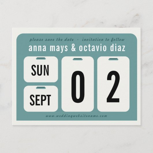 Perpetual Calendar bewaart het Briefkaart van de D (Voorkant)