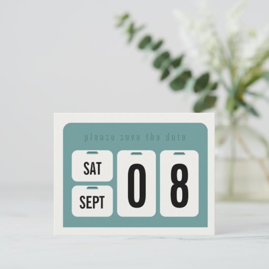 Perpetual Calendar Save the Date Aankondiging (Staand voorkant)