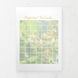 Perpetual Calendar Trifold Kaart