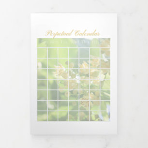 Perpetual Calendar Trifold Kaart