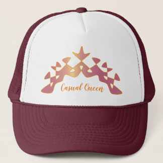 Perpetual "Casual Queen" Crown Oranje Burgundy Trucker Pet