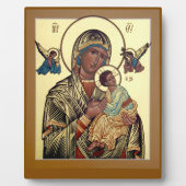 Perpetual Help Moeder God Icon Plaque Fotoplaat (Voorkant)