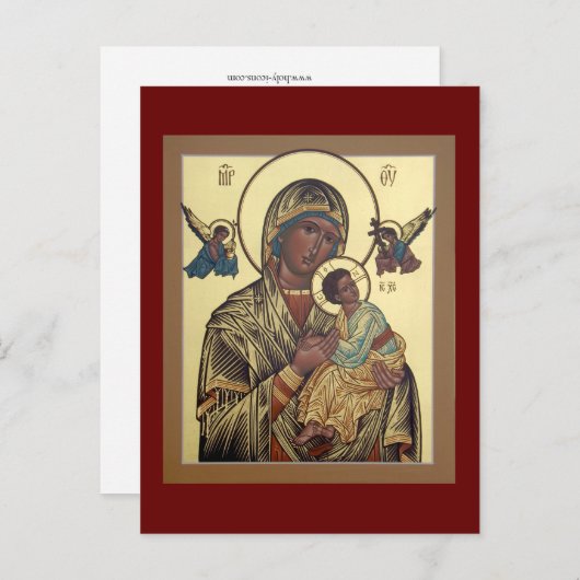 Perpetual Help Moeder God Prayer Kaart (Voorkant / Achterkant)