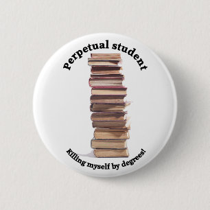 perpetual student knoop ronde button 5,7 cm