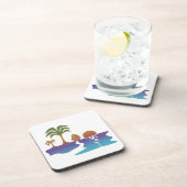 Perpetual Tropical Sunset Hard kunststof onderzett Bier Onderzetter (Rechterzijde)