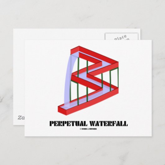 Perpetual Waterfall (optische illusie) Briefkaart (Voorkant / Achterkant)