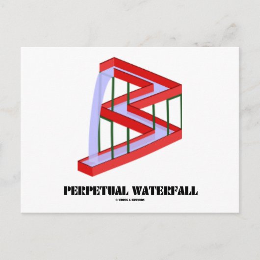Perpetual Waterfall (optische illusie) Briefkaart (Voorkant)