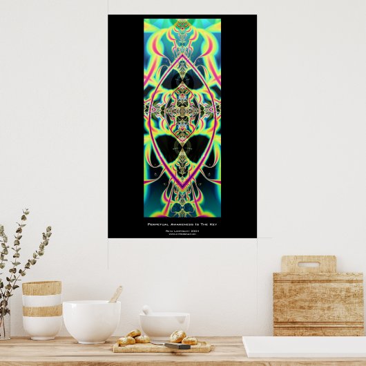 Perpetuele bewustwording is de sleutel poster (Keuken)