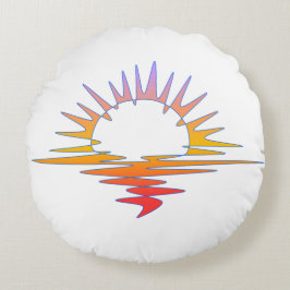 Perpetuele kunsteindeloze zonsondergang rond kussen