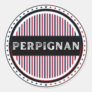 Perpignan City Pride Embleem – Franse identiteit Ronde Sticker