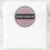 Perpignan City Pride Embleem – Franse identiteit Ronde Sticker (Tas)