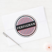 Perpignan City Pride Emblem – French Identity Ronde Sticker (Envelop)