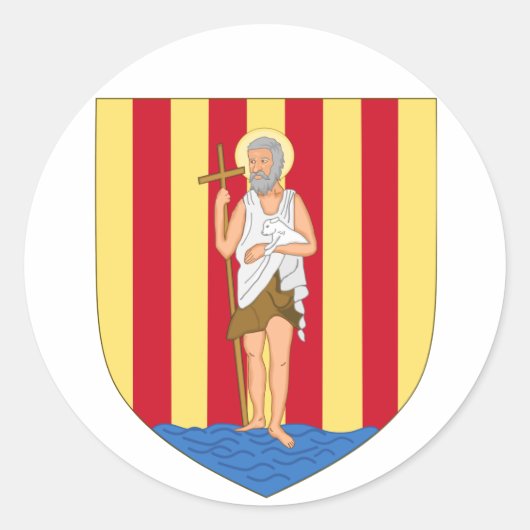 Perpignan Coat of Arms Ronde Sticker (Voorkant)