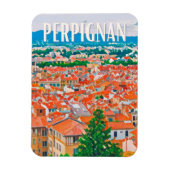 Perpignan Photo Vintage Magneet (Verticaal)