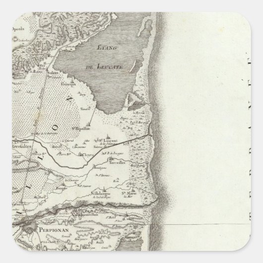 Perpignan Vierkante Sticker (Voorkant)