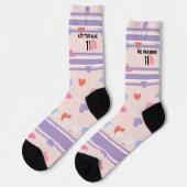 Perple- Name Number heart Socks Sokken (Links)