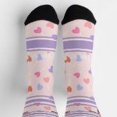 Perple- Name Number heart Socks Sokken (Top)