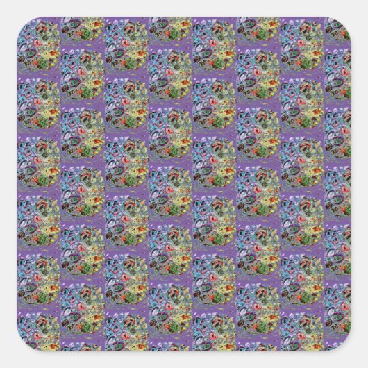 Perpule Passion Vierkante Sticker (Voorkant)