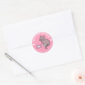 Perr-fect vriend! Cute Cat Classroom Valentijn Ronde Sticker (Envelop)
