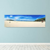 Perranporth Beach Cornwall. Canvas Afdruk (Insitu (Houten vloer))