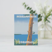 Perranporth Cornwall reisposter Briefkaart (Staand voorkant)