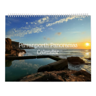 Perranporth Panoramische foto's 18 maanden Kalende Kalender