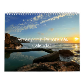 Perranporth Panoramische foto's 18 maanden Kalende Kalender
