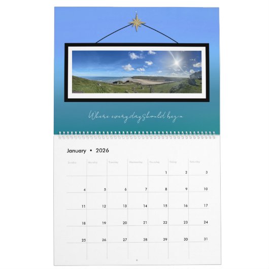 Perranporth Panoramische foto's 18 maanden Kalende Kalender (Jan 2026)