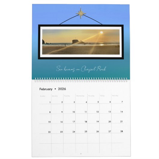 Perranporth Panoramische foto's 18 maanden Kalende Kalender (Feb 2026)