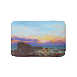 Perranporth strand zonsondergang badmat