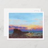 Perranporth strand zonsondergang briefkaart (Voorkant / Achterkant)