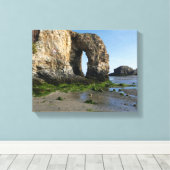 Perranporth Zee Cornwall Coast England Canvas Afdruk (Insitu (Houten vloer))