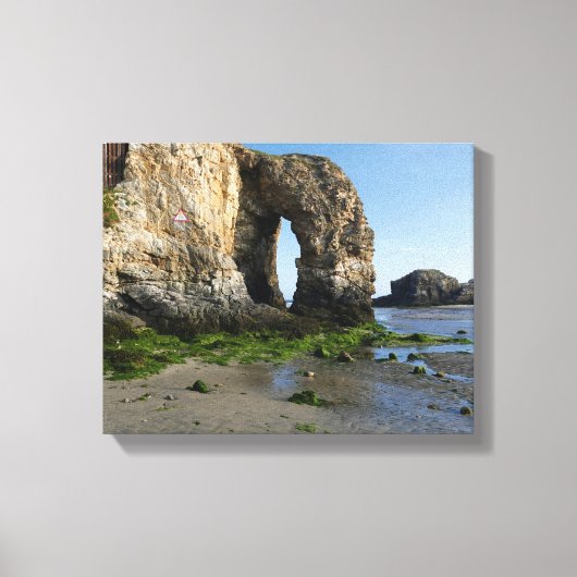 Perranporth Zee Cornwall Coast England Canvas Afdruk (Voorkant)