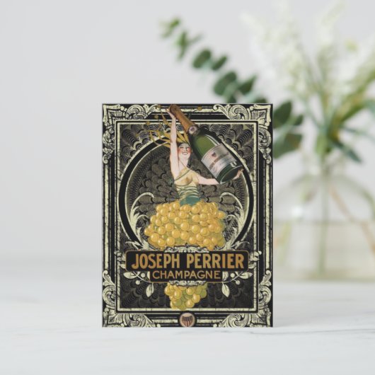  Perrier Champagne Briefkaart (Staand voorkant)