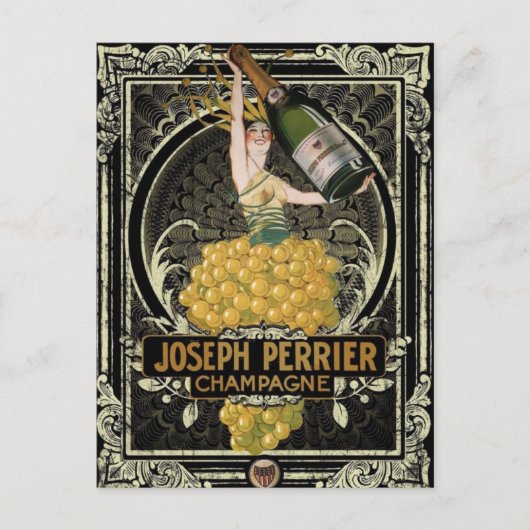 Perrier Champagne Briefkaart (Voorkant)