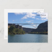 Perrine bridge en de Snake River - Twin Herfst Briefkaart (Voorkant / Achterkant)