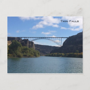 Perrine bridge en de Snake River - Twin Herfst Briefkaart