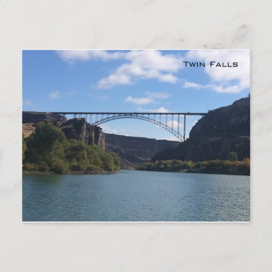 Perrine bridge en de Snake River - Twin Herfst Briefkaart (Voorkant)