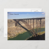 Perrine bridge en de Snake River - Twin Herfst Briefkaart (Voorkant / Achterkant)