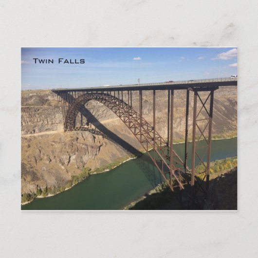 Perrine bridge en de Snake River - Twin Herfst Briefkaart (Voorkant)