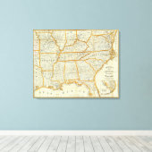 Perrine's nieuwe topografische oorlogskaart canvas afdruk (Insitu (Houten vloer))