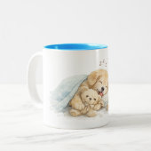 perrito durmiendo tweekleurige koffiemok (Voorkant links)