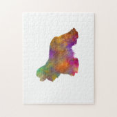 perro american cocker spaniel silueta en acuarela legpuzzel (Verticaal)