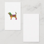 perro beagle silueta en acuarela visitekaartje (Voorkant / Achterkant)